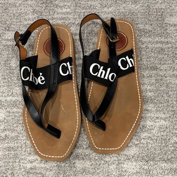 Chloe Black and Brown Women's Sandals size 38 - Picture 2 of 5